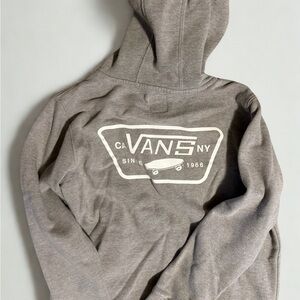 Vans Gray Hoodie with White Logo